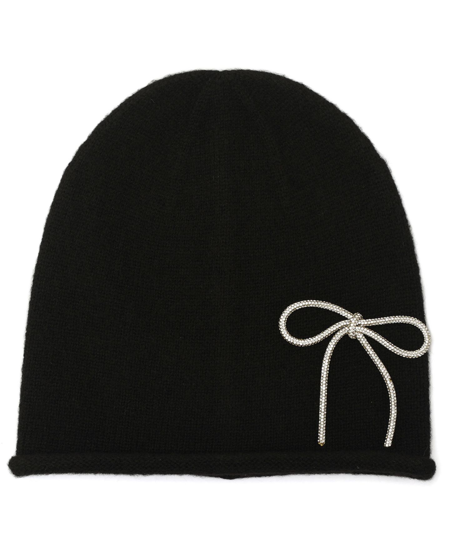 Женская шапка Kate Spade New York Embellished Bow Knit, цвет: Чёрный — фото 1