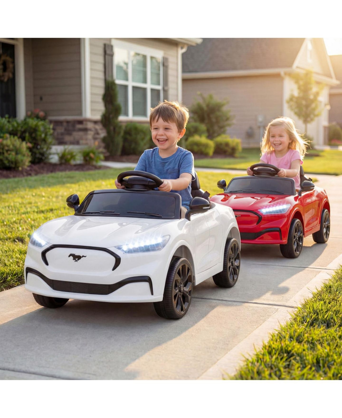 Детская игрушка HONGGE 12V Kids Ride-On SUV with Remote Control & LED Headlights, 66-Lb. Capacity, Ages 3-8, цвет: Белый — фото 2