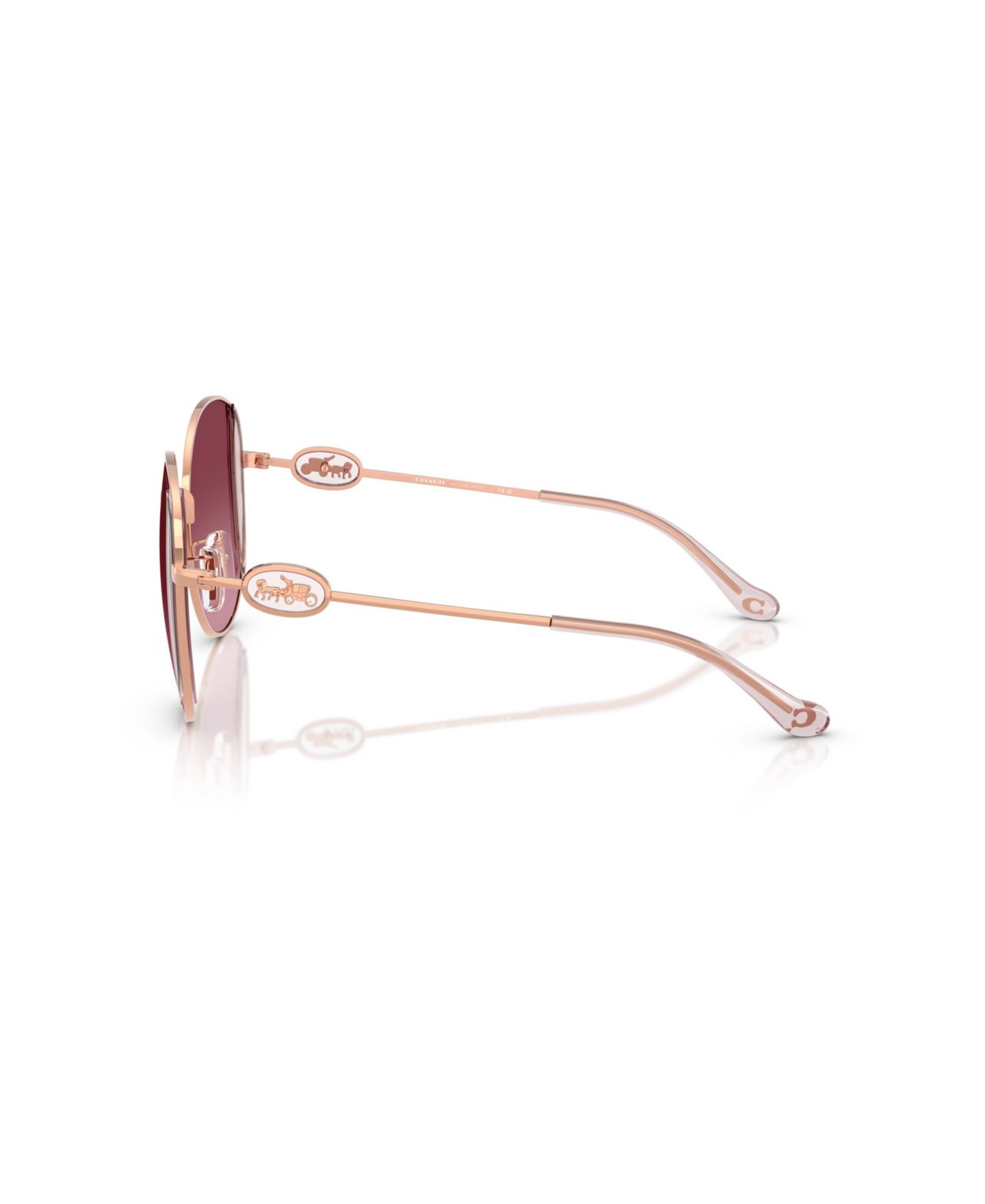 Женские солнцезащитные очки COACH Sunglasses, CAD73 HC7176B, цвет: Розовое золото — фото 3