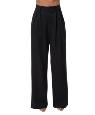 Women's High-Waist Wide-Leg Pleated Stay Ready Trouser