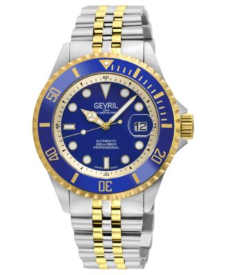 Men's Swiss Made Wall Street Swiss Automatic Two tone Stainless Steel Bracelet Watch