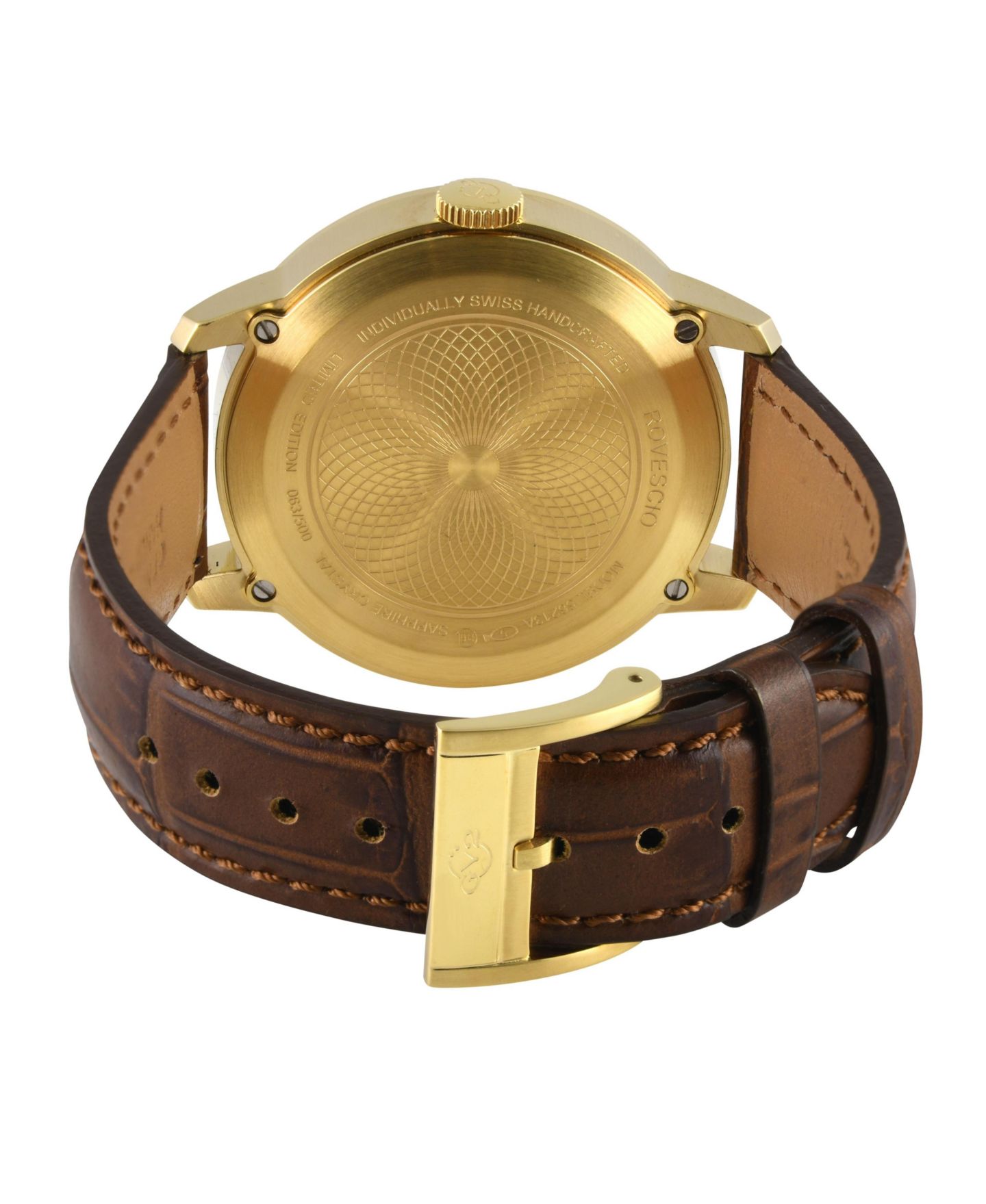 Мужские часы GV2 by Gevril Swiss Made Rovescio Swiss Quartz Leather Strap Watch — фото 3