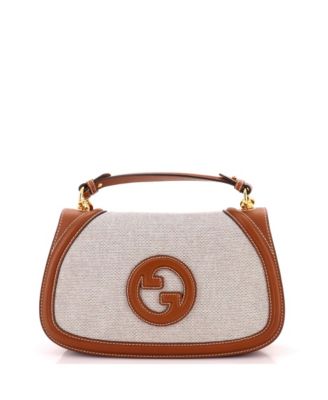 Medium Blondie NM Top Handle Bag Canvas with Leather