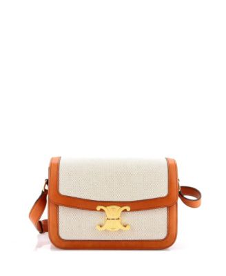 Medium Triomphe Shoulder Bag Canvas with Leather