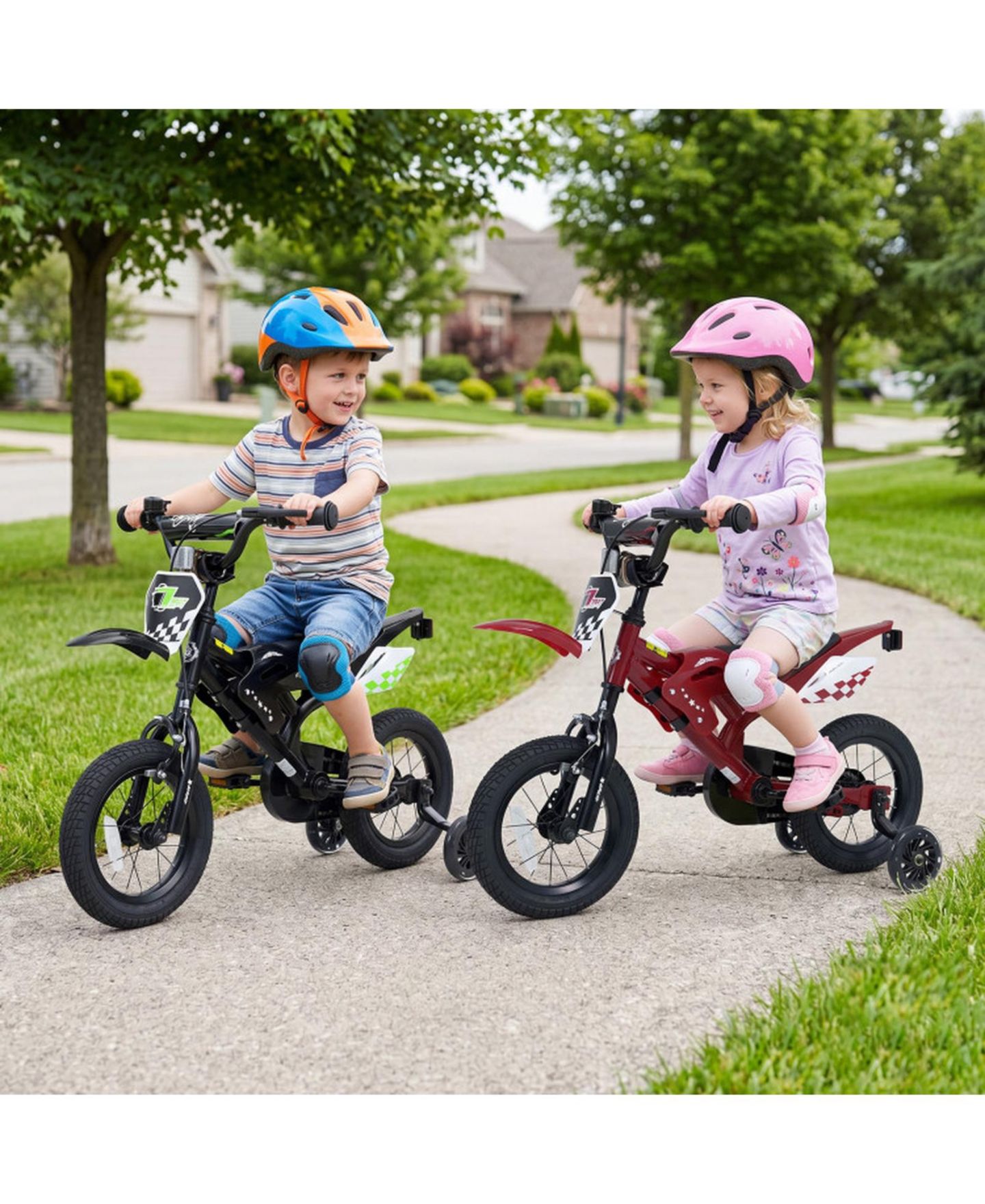 Детская игрушка SUGIFT 12" Kids Bike Motorcycle-Inspired with Detachable Training Wheels, Ages 3-4, цвет: Чёрный — фото 10