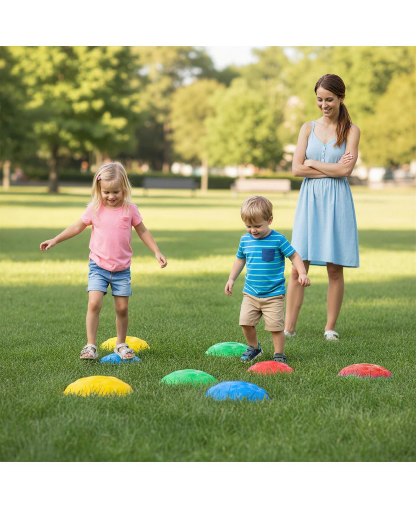 Детские игрушки SUGIFT 8-Piece Non-Slip Sensory Kids Stepping Stones, Ages 3+, цвет: Open Miscellaneous — фото 9