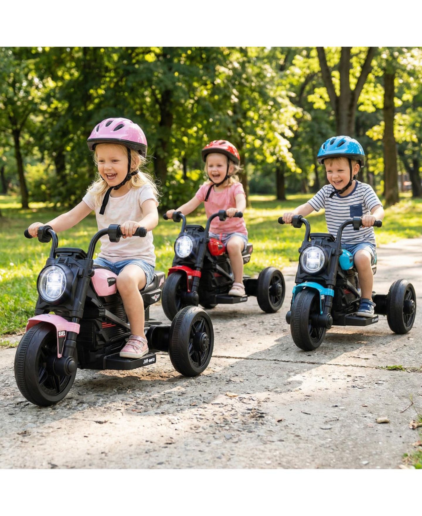 Детская игрушка SUGIFT Kids Electric 3-Wheel Motorcycle with Rechargeable Battery and LED Headlight, Ages 3-5, цвет: Розовый — фото 11