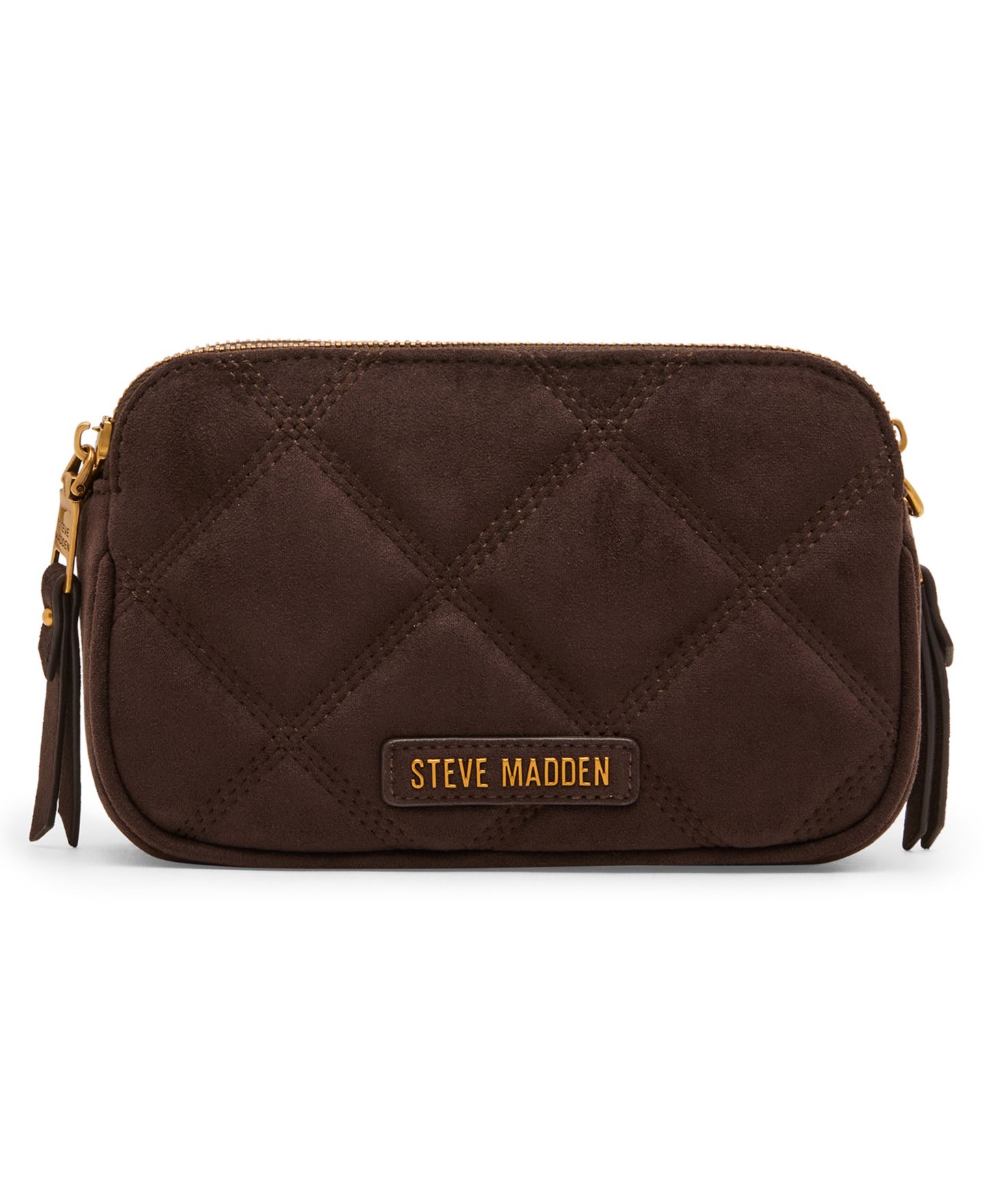 Женская сумка Steve Madden Daisy Quilted Mini Crossbody, цвет: Шоколадный — фото 2