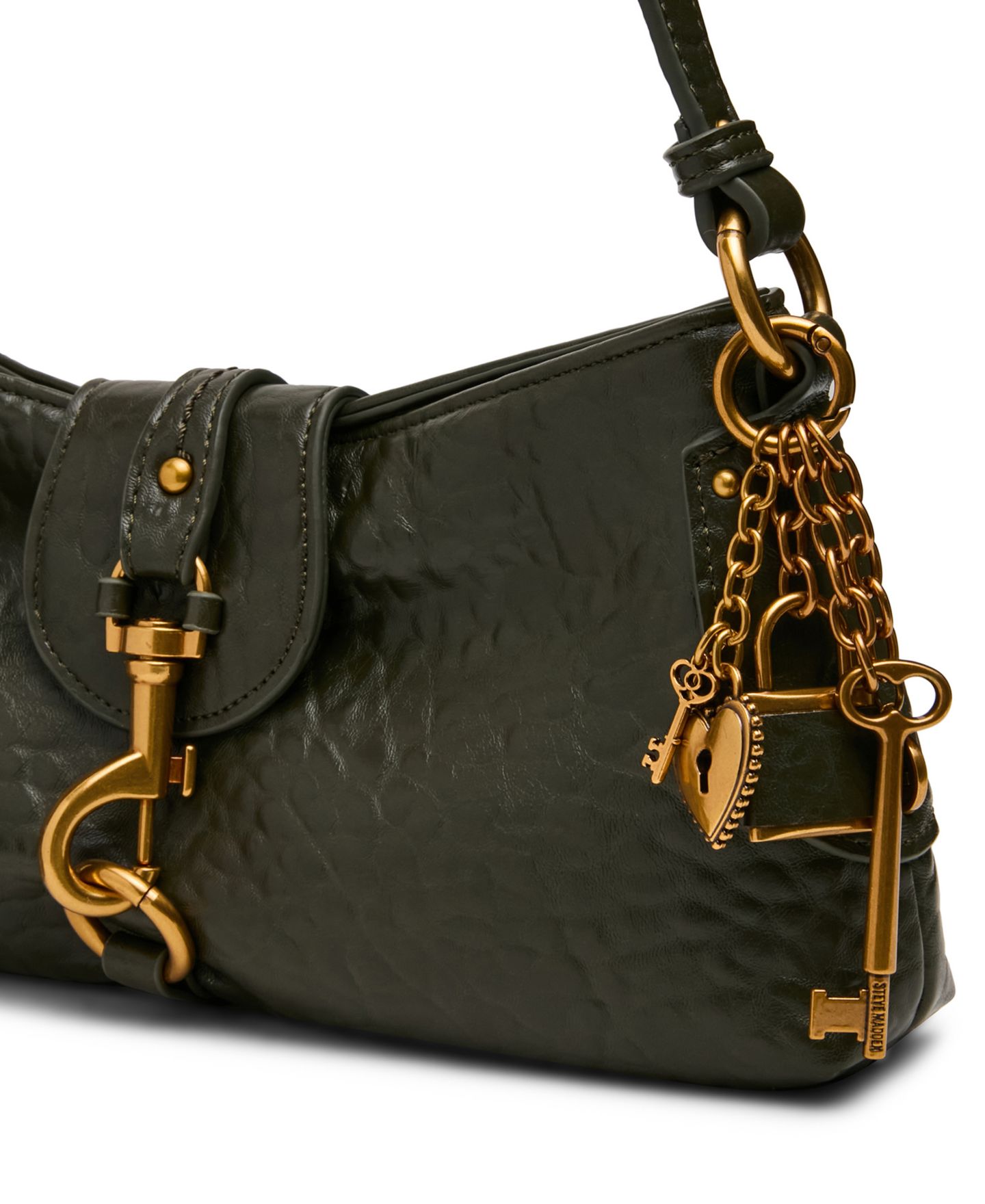 Женская сумка Steve Madden Vexa-P Small Shoulder Handbag, цвет: Оливковый — фото 5