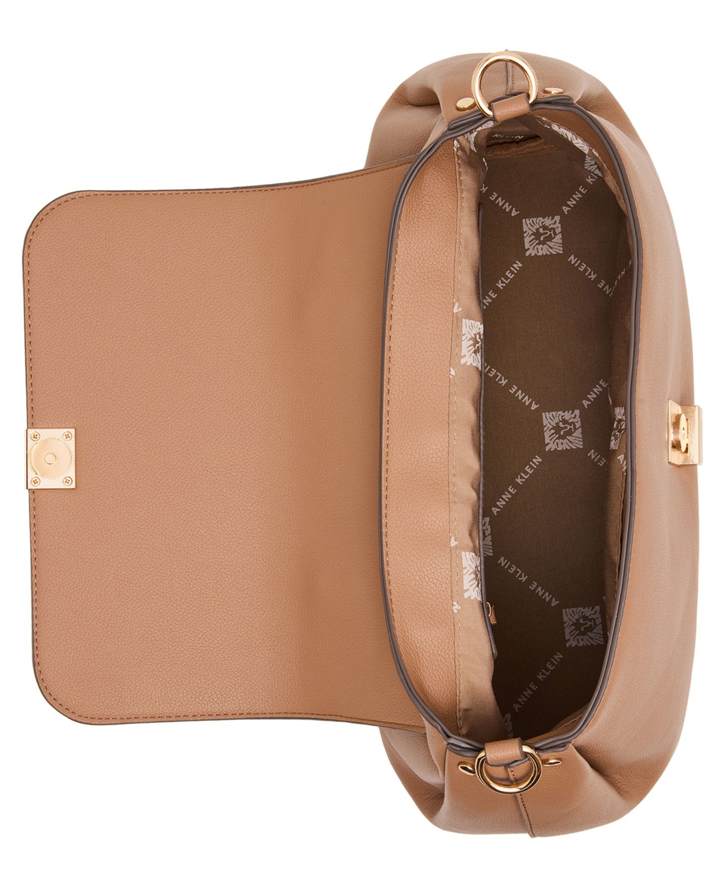 Женская сумка Anne Klein East-West Large Satchel Handbag, цвет: Тёмно-коричневый — фото 11