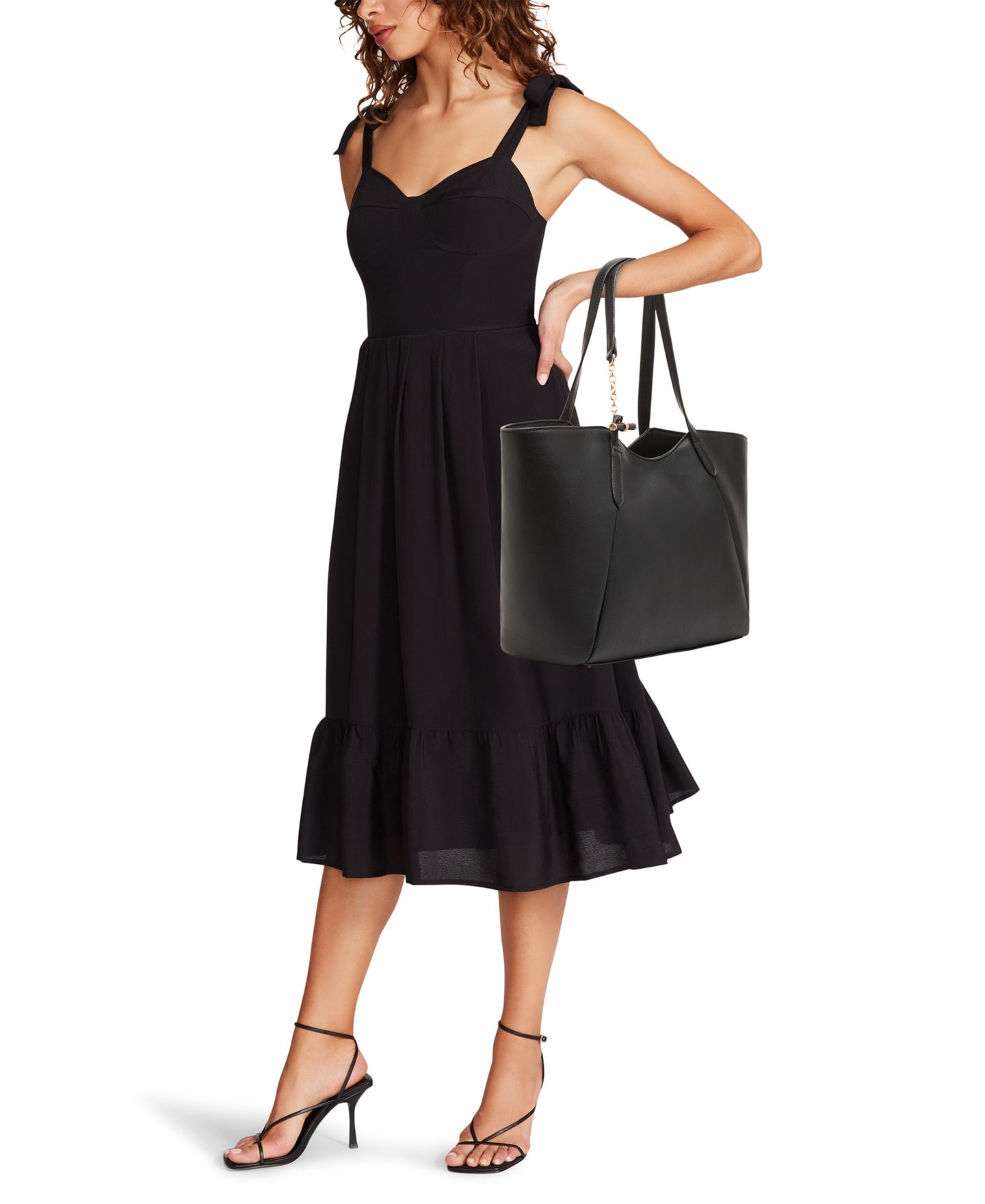 Женская сумка Anne Klein Toggle Extra-Large Tote Handbag, цвет: Чёрный — фото 6