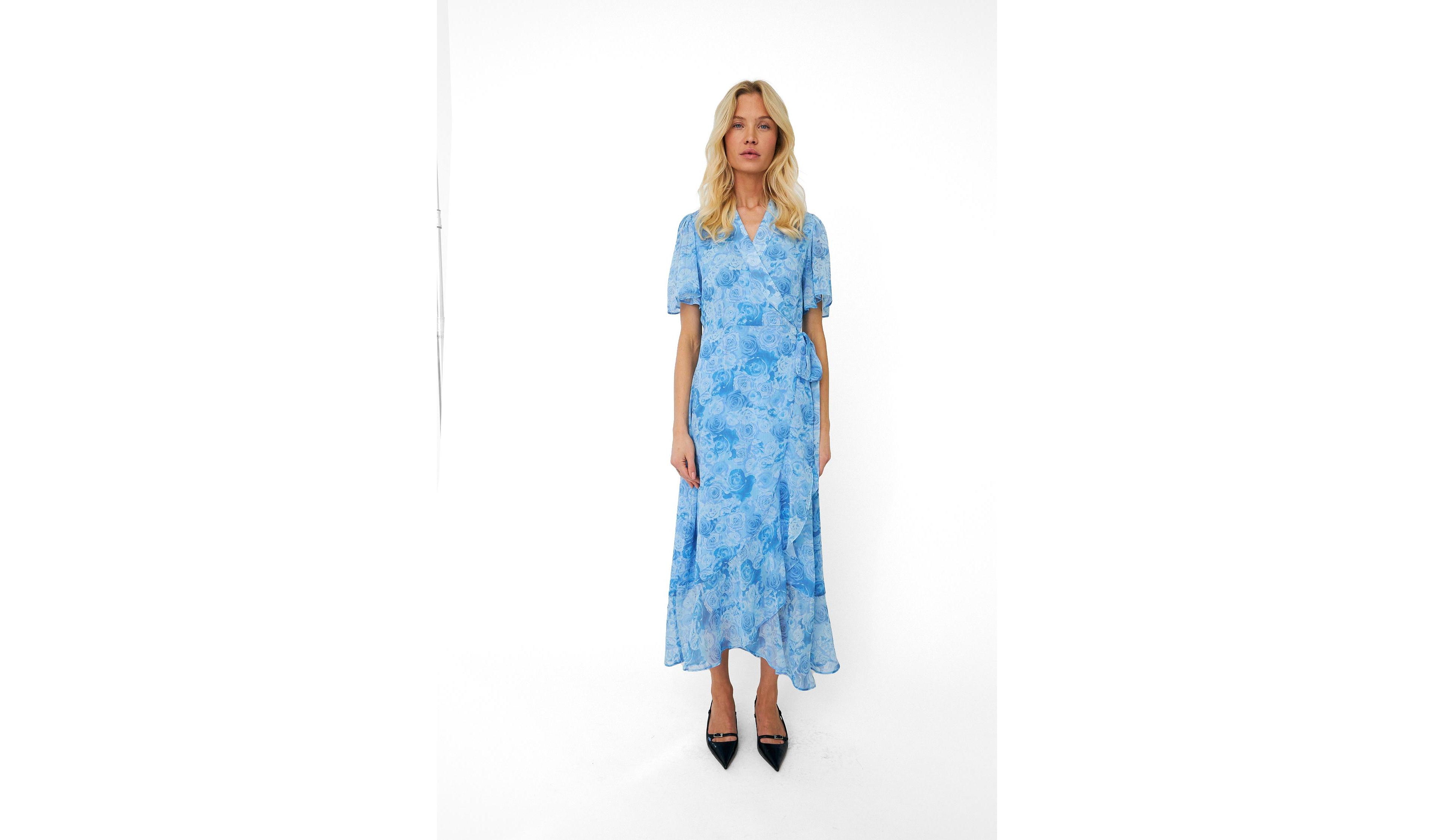 Cras Women's Linea Floral Wrap Midi Dress