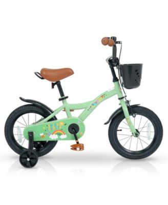 14-Inch Adjustable Girls' Bicycle with Training Wheels, 110 lbs Capacity, Ages 3-5