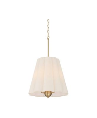 Possini Euro Adama 15 3/4" Satin Brass 3-Light Shade Pendant Light