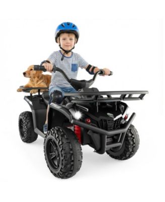 24V Kids Electric Ride-On Quad ATV, Dual Motors, LED Headlights & Off-Road, 39.5" x 21" x 22", 66 lbs., Ages 3+