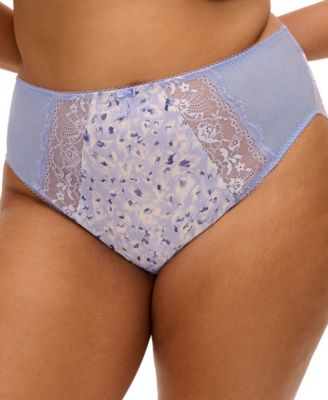 Plus Size Lace Floral Full-Coverage Morgan High Leg Brief Panty
