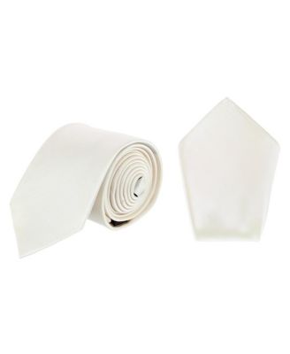 Men's Sutton Solid Color Silk Necktie and Pocket Square Combo