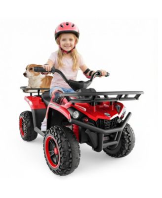 24V Electric Ride-On Quad with LED Headlights and Media Console, 66 lb. Capacity, Ages 3+