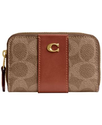 Essential Small Signature Leather Zip Around Card Case