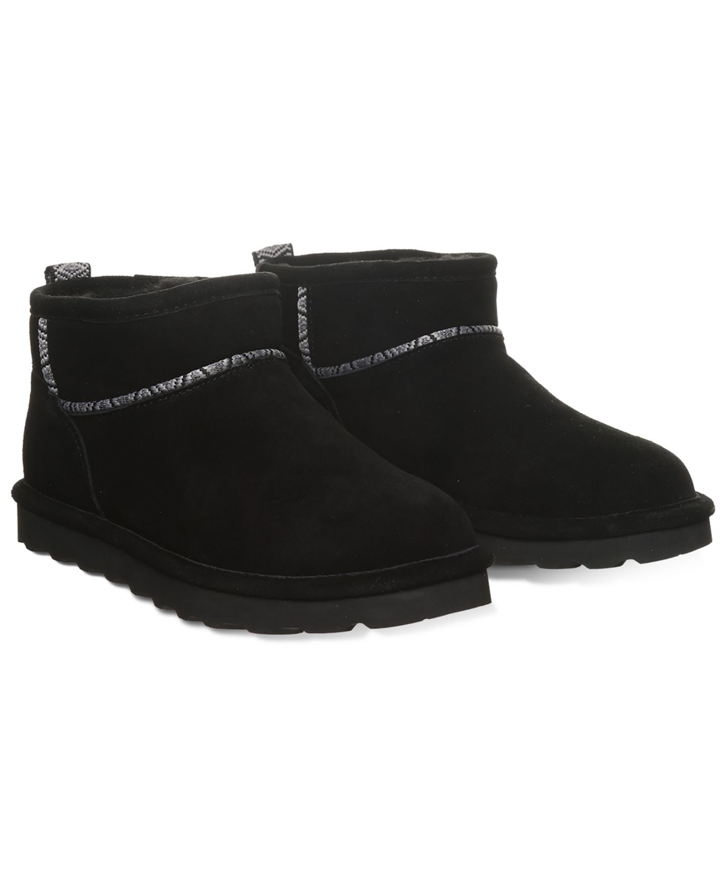 Женские ботинки BEARPAW Akira Webbing Tape Seam Pull-On Ankle Booties, цвет: Чёрный — фото 8