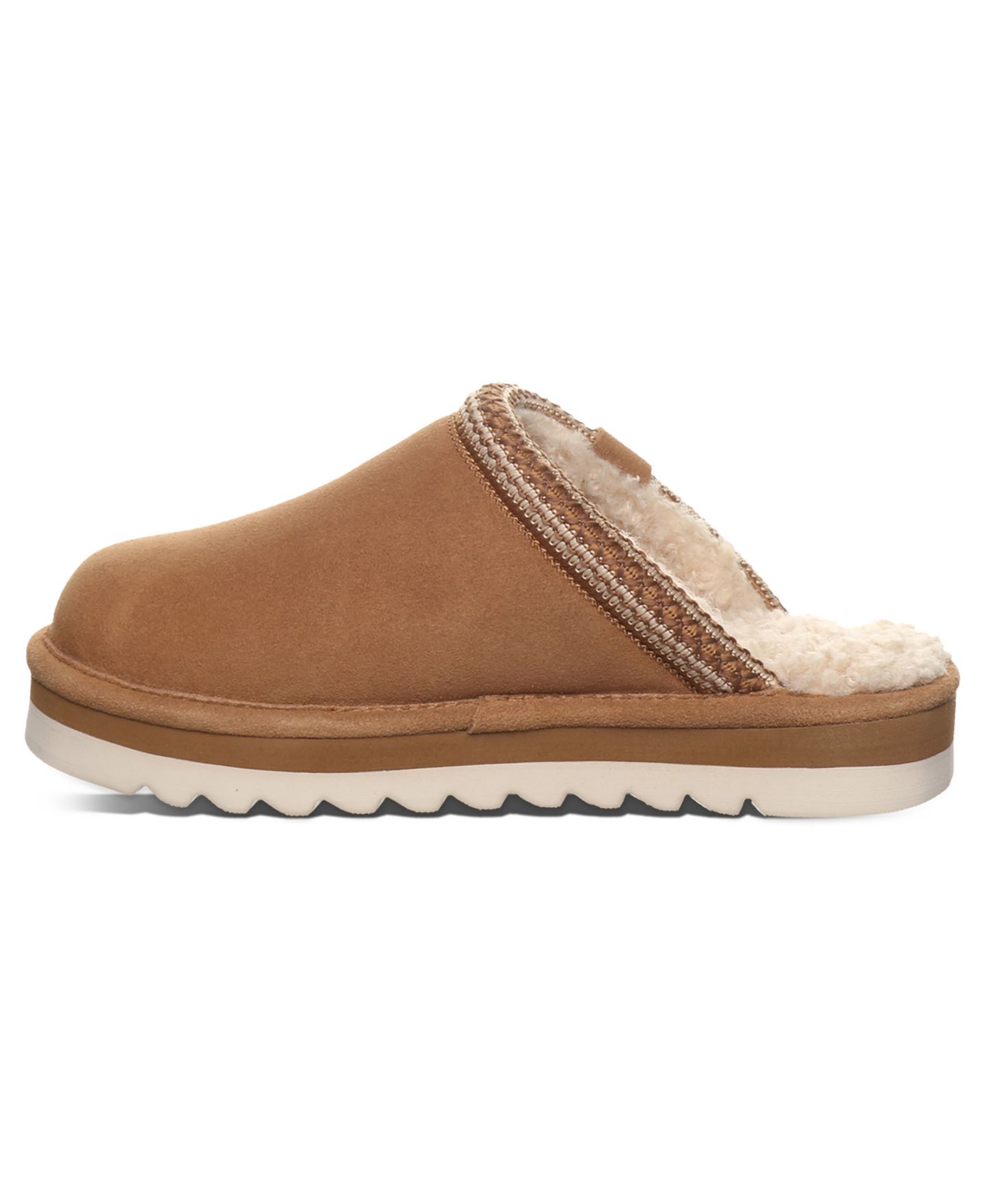 Женские тапочки BEARPAW Arden Faux Fur Accent Slip-On Slippers, цвет: Hickory — фото 6