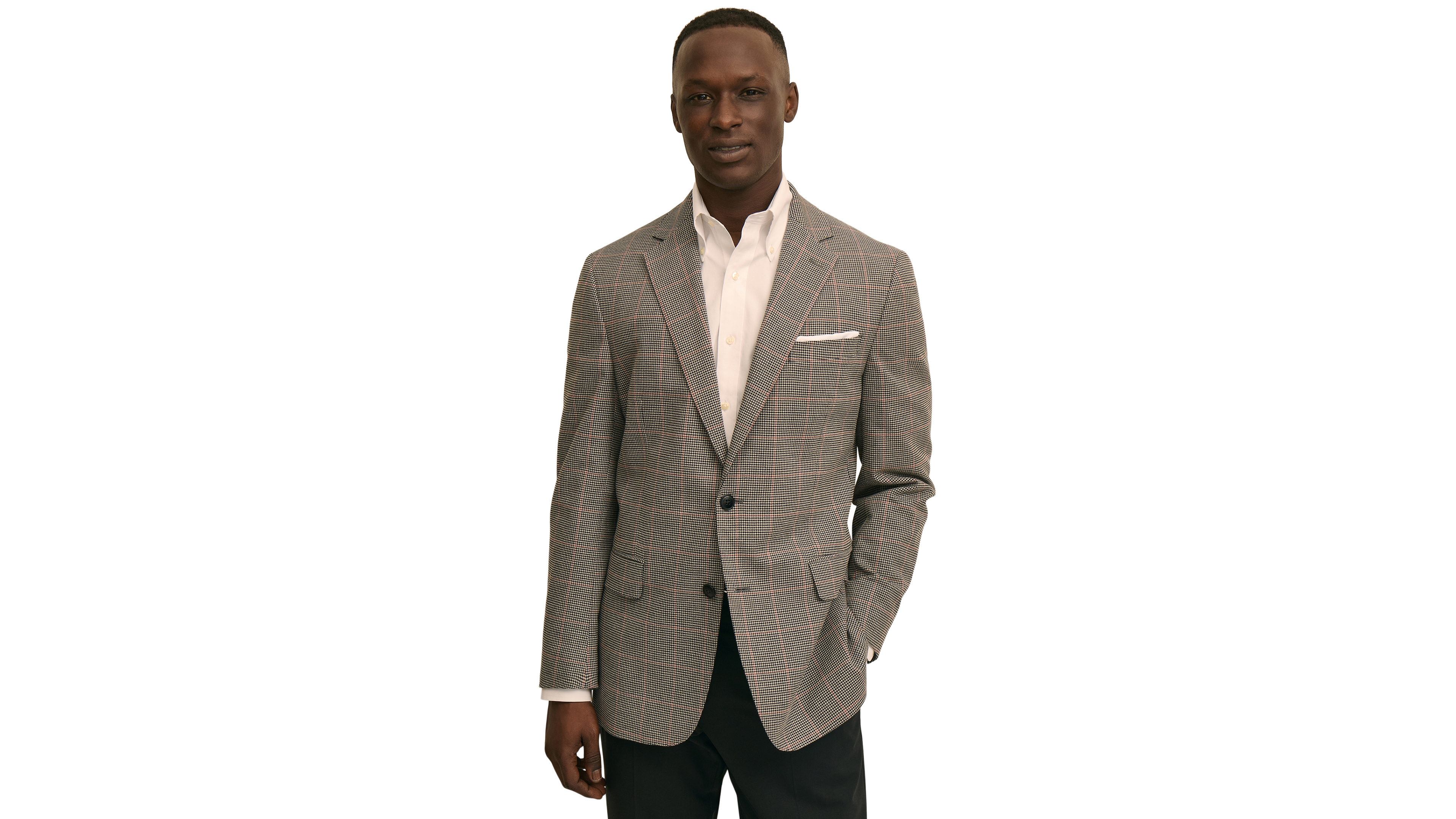 B by Brooks Brothers Men's Classic-Fit Stretch Two-Button Blazer