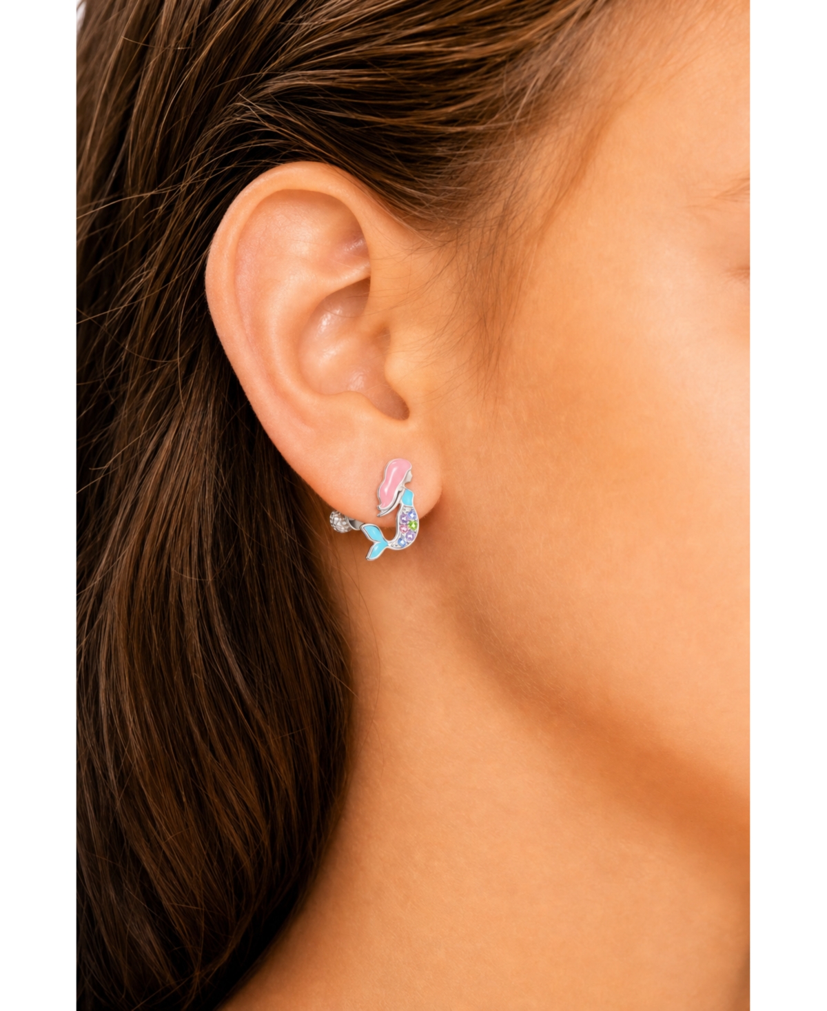 Chanteur Kids Mermaid Hypoallergenic Earrings for Girls with Surgical Titanium Screwbacks