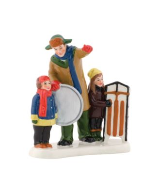Snow Village Christmas Vacation Bingo Figurine