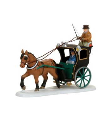 Dickens Village Holiday Cab Ride Figure