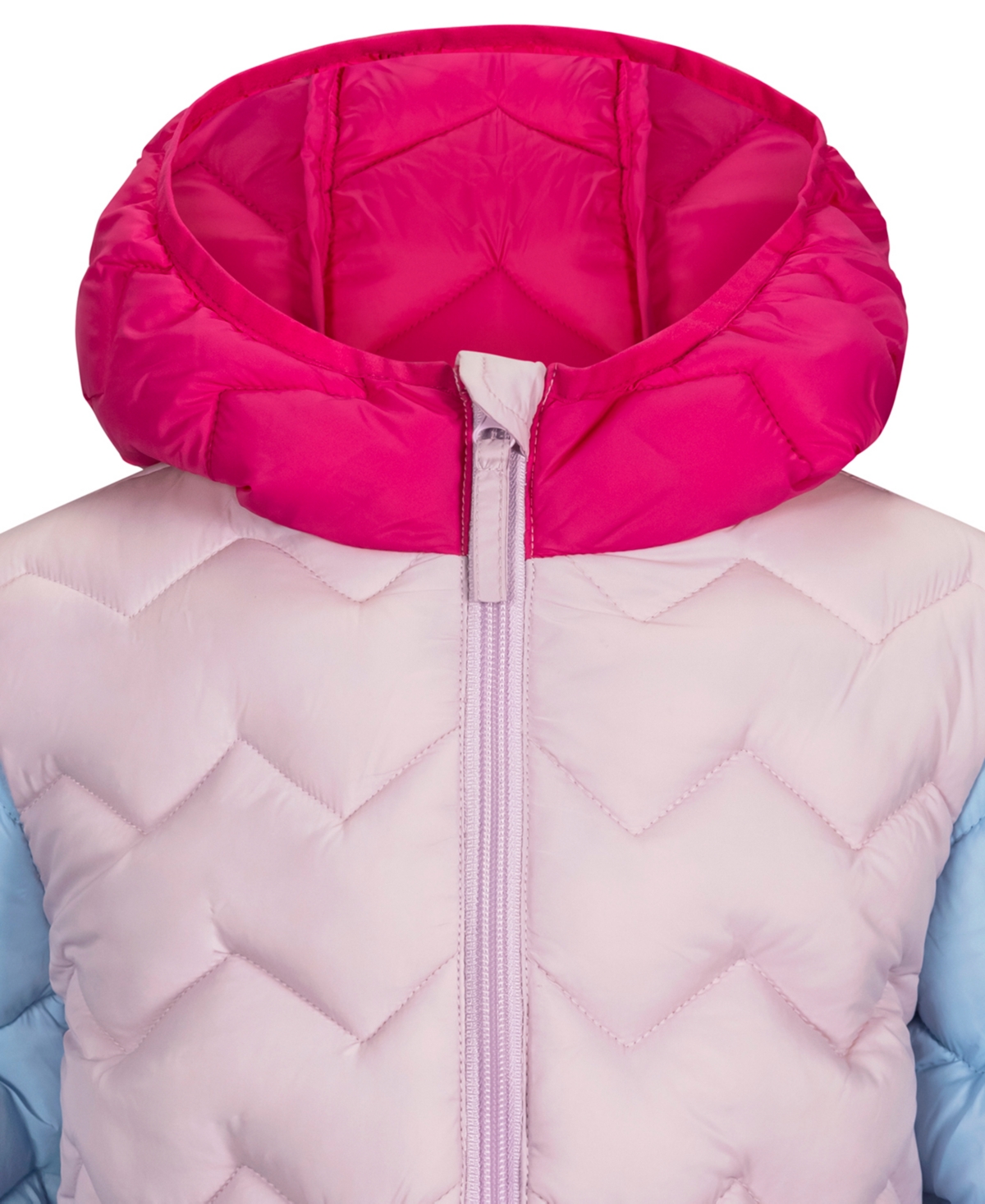S Rothschild & Co Toddler Girls' 2T-5T Zig Zag Quilt Midweight Packable Jacket