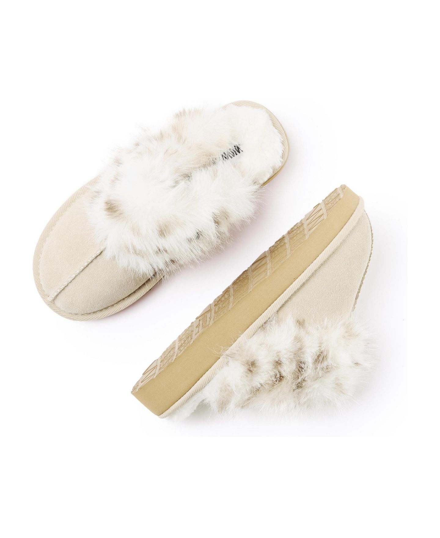 Женские тапочки Minnetonka Chesney Hi Slippers, цвет: Бежевый — фото 2
