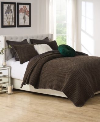 Velvet Crush Textured 3-Piece Quilt Set, King