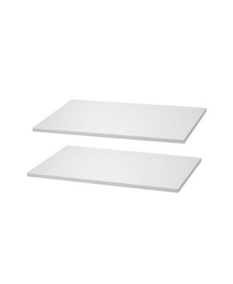 2 Pack Wooden Melamine Shelves, Replacement Cabinet Shelf Boards for Closet Organization