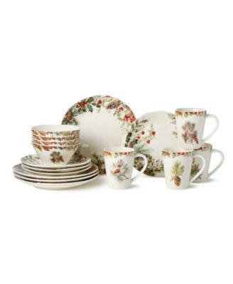 Woodland 16-Piece Dinnerware Set, Service For 4