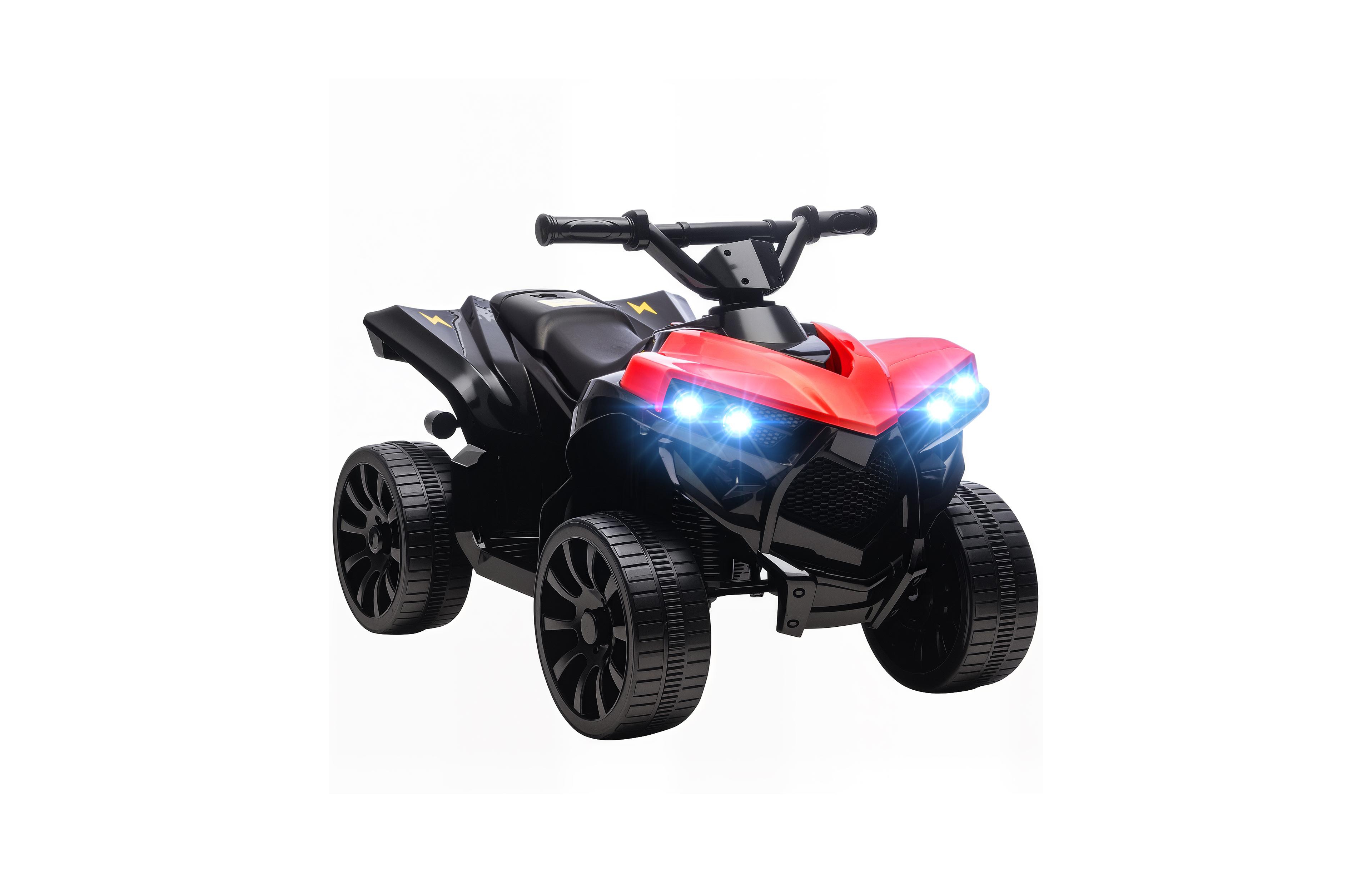 Qaba Kids Atv 4 Wheeler 27.6"L x 16.5"W x 17.7"H 6V Electric Ride-On Atv, 55 lbs. Capacity, Ages 18-56 Months