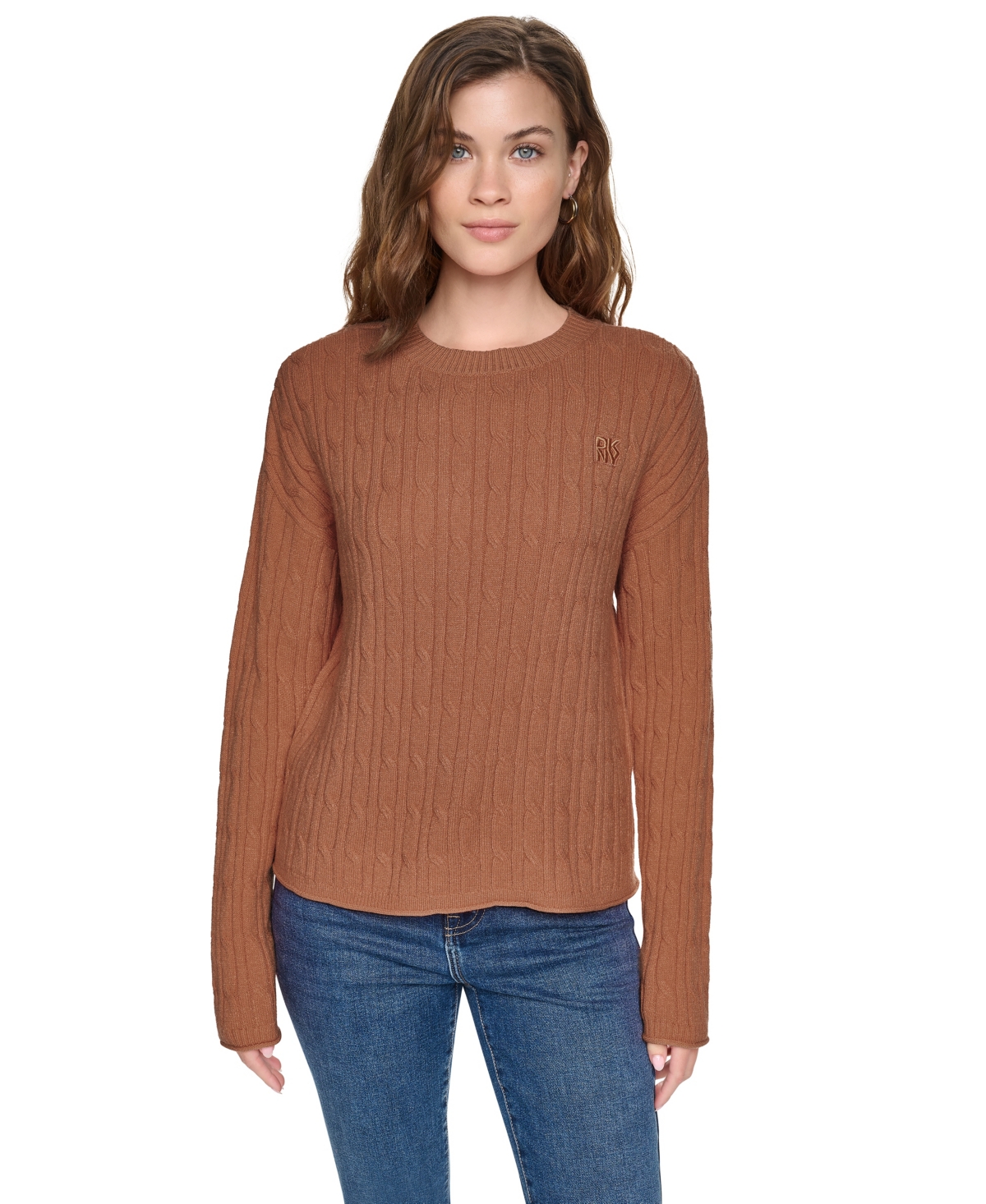 Dkny Jeans Women's Crewneck Sweater - Caramel