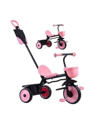 Toddler Tricycle and Stroller Combo with Parent Push Handle and Adjustable Seat Ages 18 Months to 5 Years