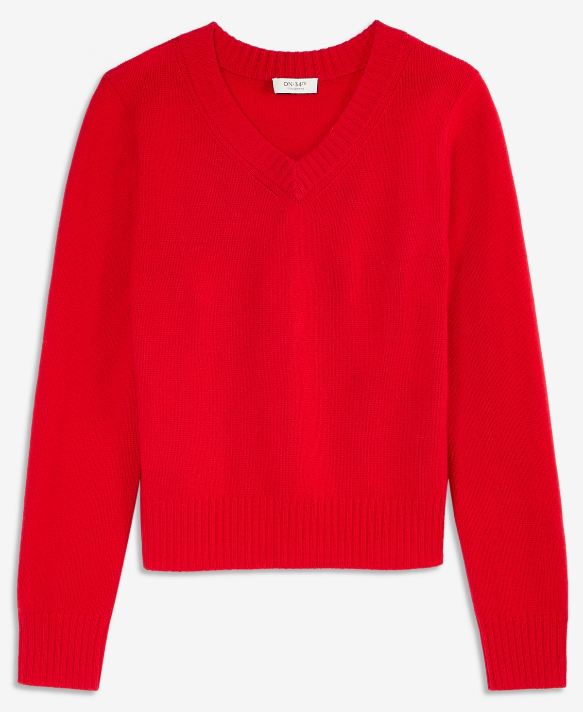 On 34th Women's Cashmere Relaxed V-Neck Sweater, Macy's Exclusive