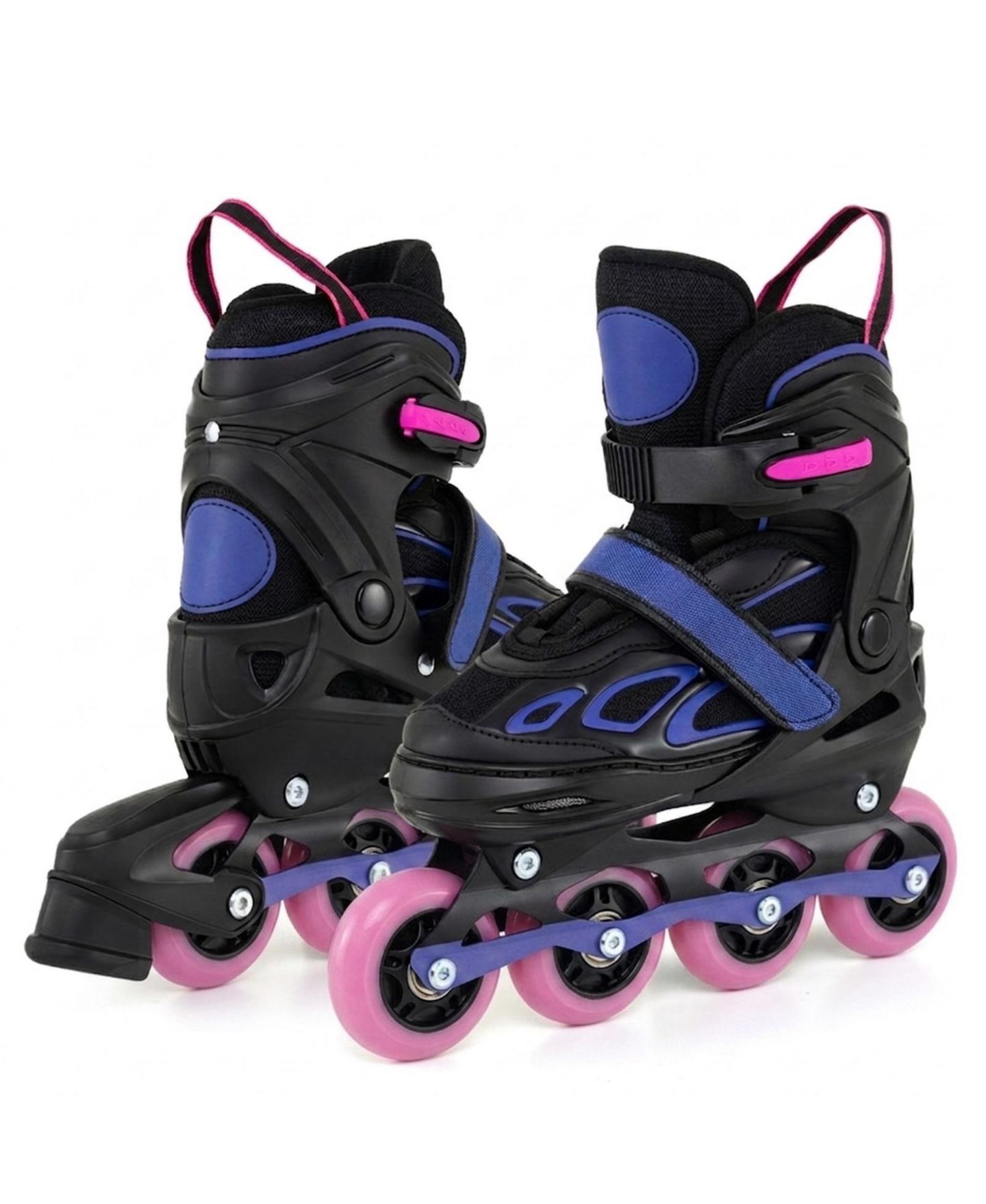 Детские игрушки HONGGE 4-Size Adjustable Light-Up Wheel Inline Skates, Ages 7+, цвет: Фиолетовый / Чёрный — фото 8