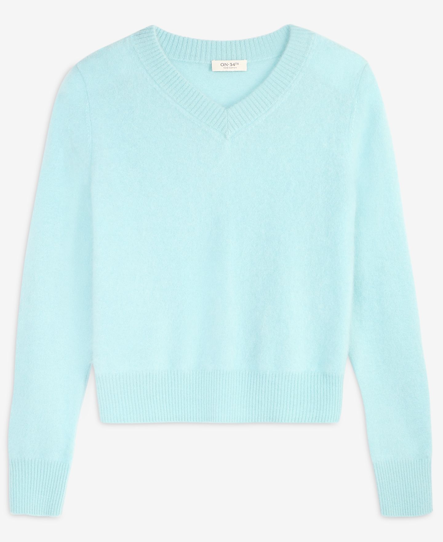 Женский свитер On 34th Brushed 100% Cashmere V-Neck, цвет: Синий — фото 6