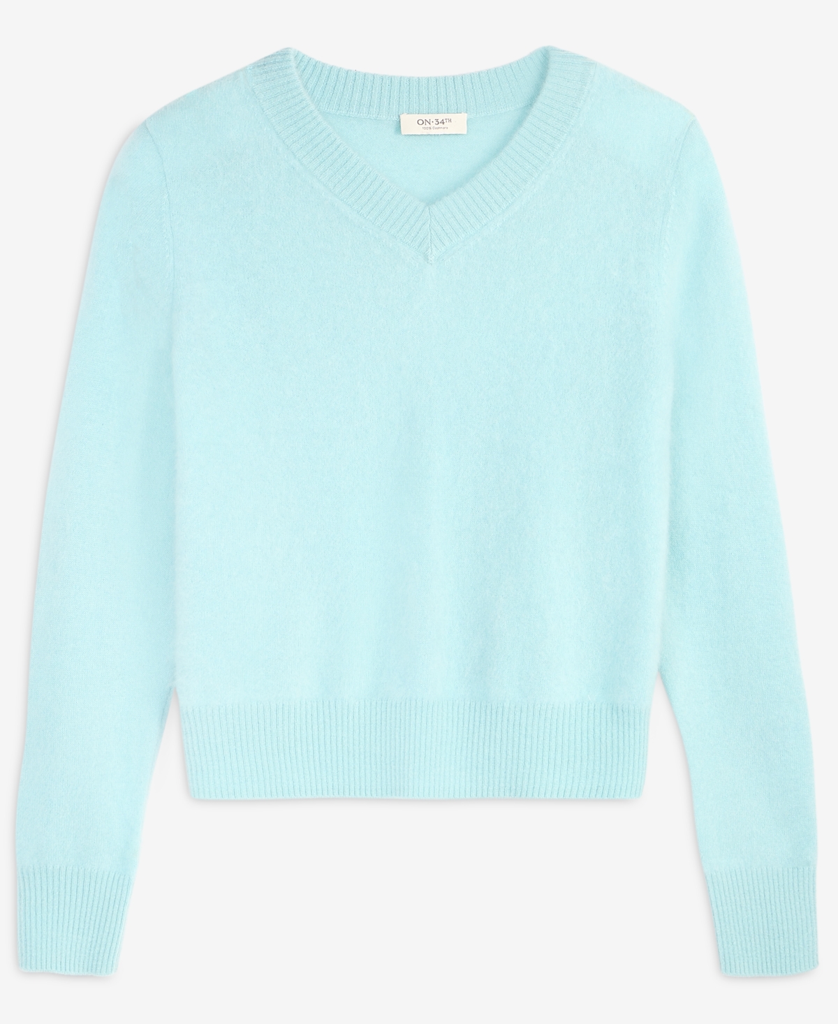 On 34th Women's Brushed Cashmere V-Neck Sweater, Macy's Exclusive