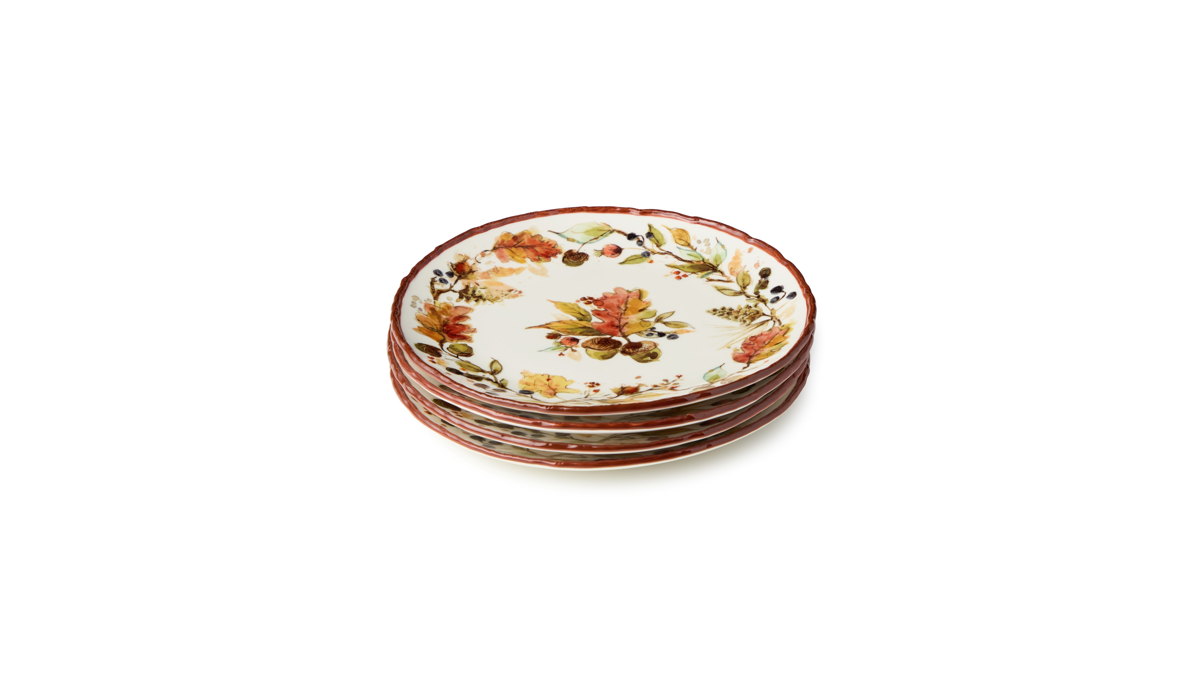 Certified International Autumn Meadows Salad Plates, Set of 4