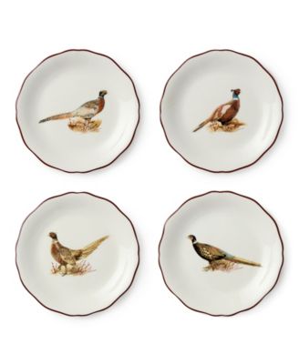 Pheasant Grove Canape Plates, Set of 4