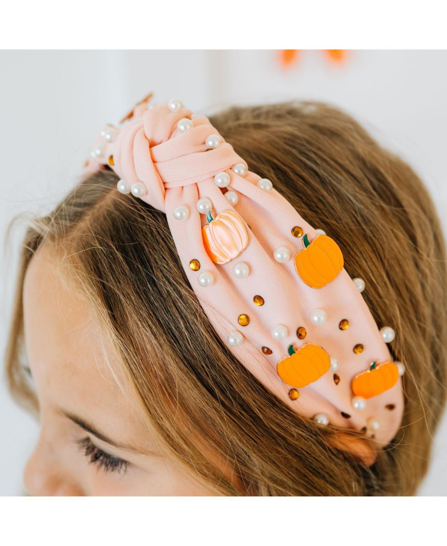 Аксессуары для волос Sweet Wink Pumpkin Pearl Gemstone Headband для девочек, цвет: Розовый — фото 4