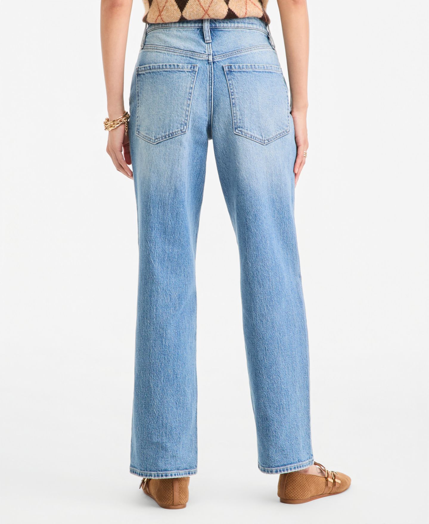 Женские джинсы On 34th Mid-Rise Relaxed Straight-Leg Denim Jeans, цвет: Каштаново-рыжий варёный — фото 2