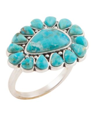 Durango Blue Turquoise Multi-Stone Silver Ring