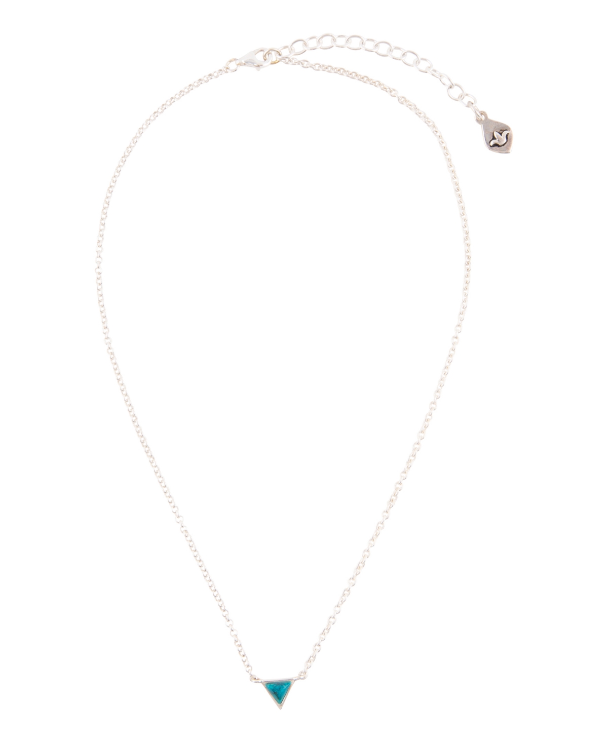 Barse Trident Blue Turquoise and Silver Necklace