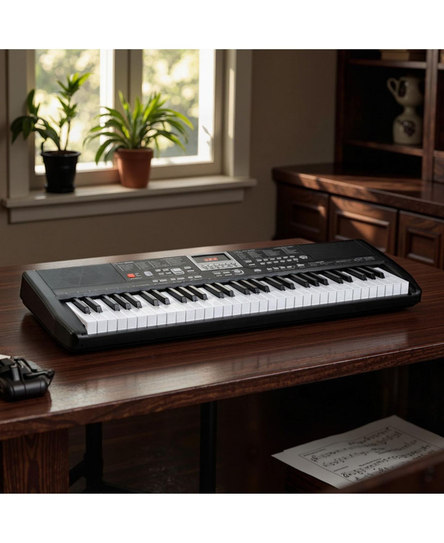 Детские игрушки SUGIFT 61 Keys Electric Keyboard with Light-up Keys and Teaching Mode, 3-Piece Kit, Ages 8+, цвет: Чёрный — фото 2