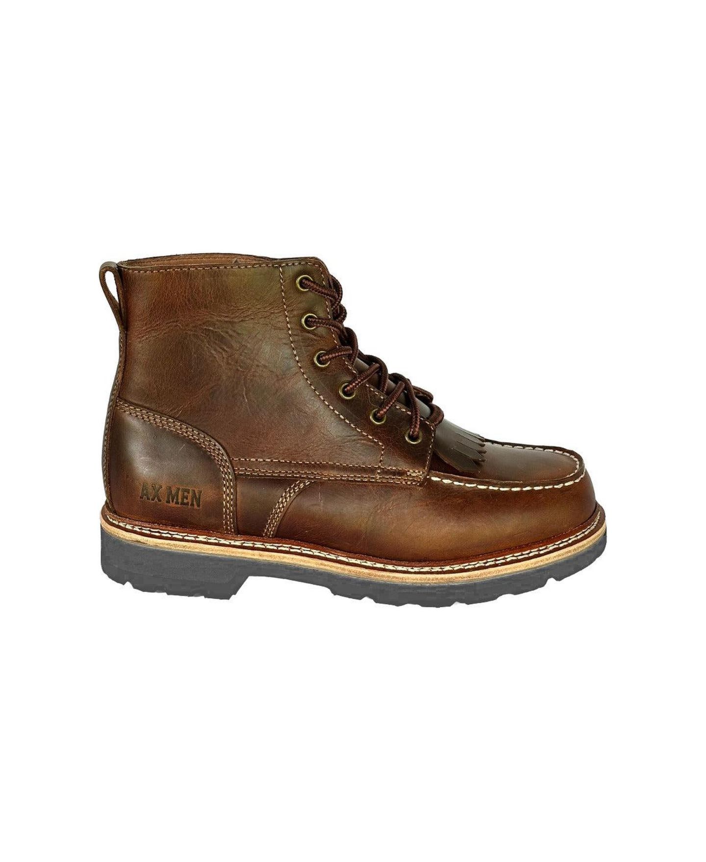 Мужские ботинки Ax Men Boots Barnes 6 Inch Front Lace Moc Toe, цвет: Коричневый — фото 2