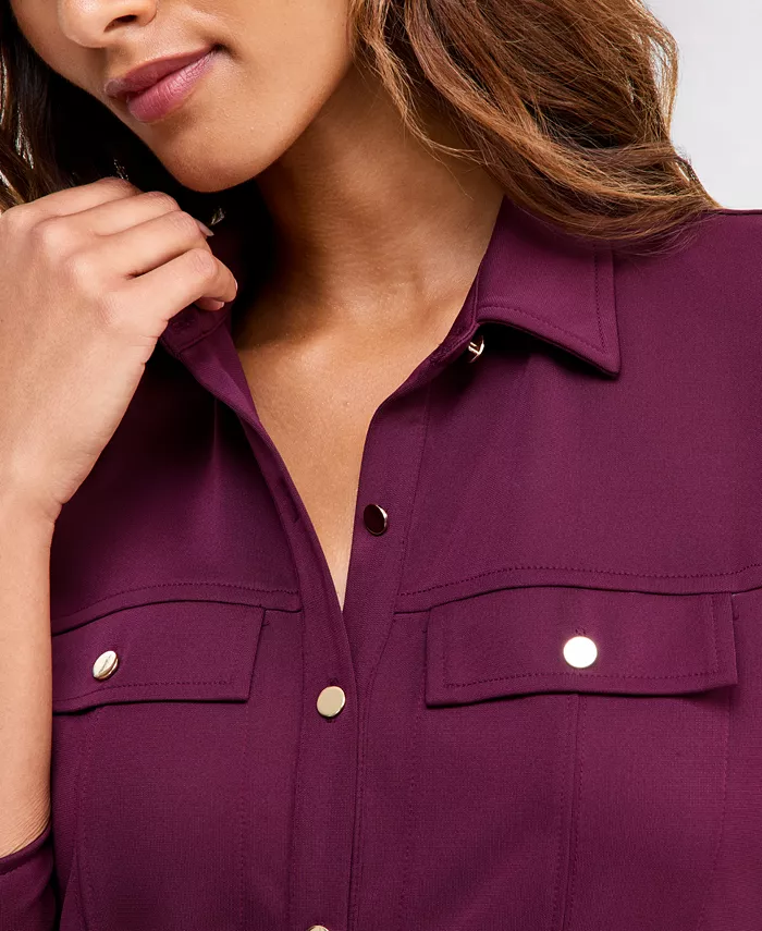 Women's Knit Utility Shirt - thumbnail 8
